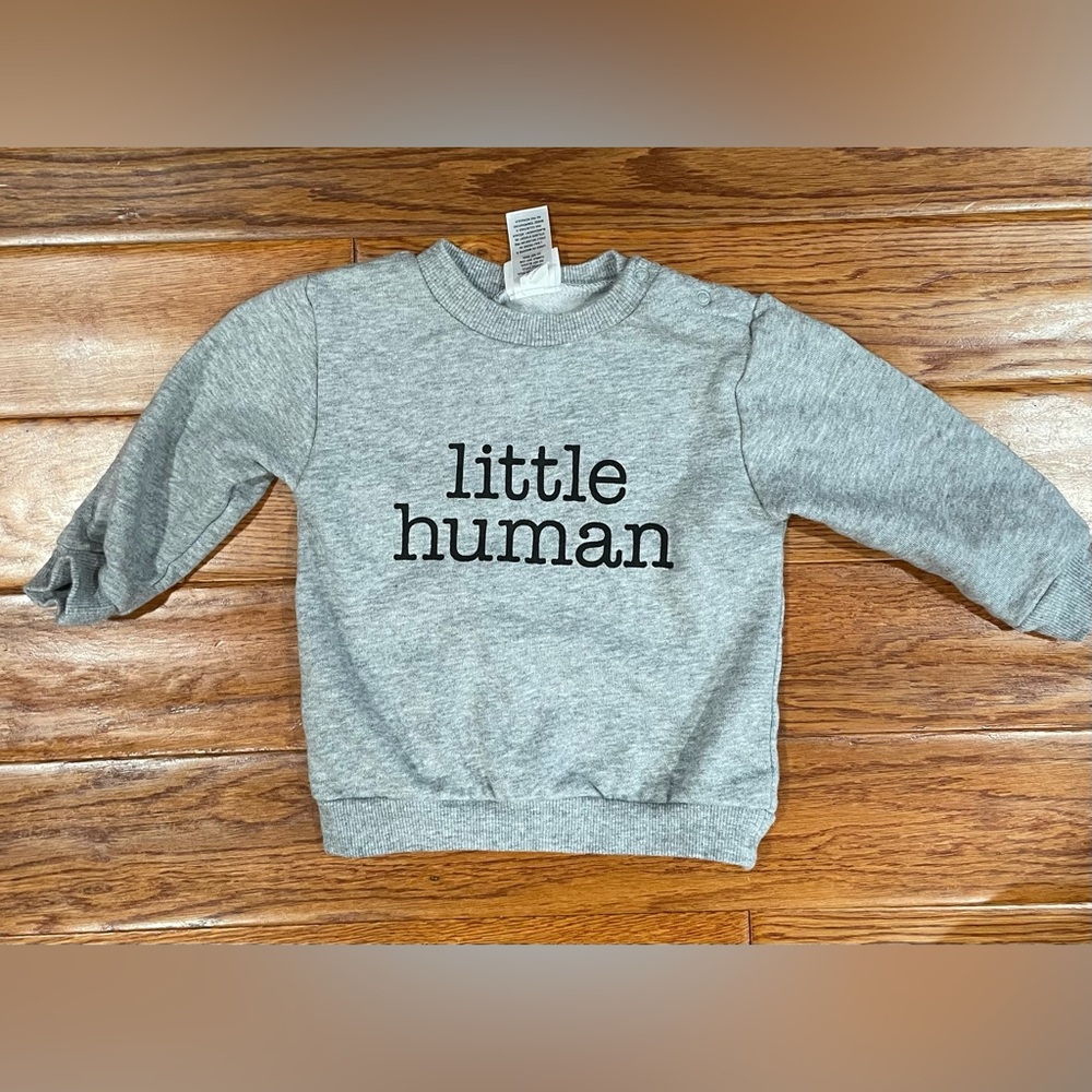 NWOT Indigo Little Human Gray Sweatshirt  6-12 months